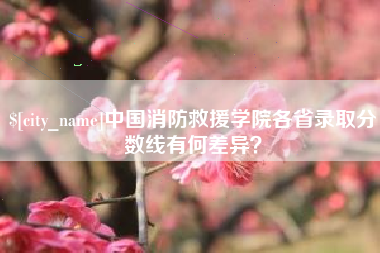 南宁中国消防救援学院各省录取分数线有何差异？