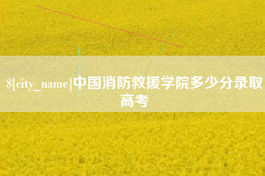南宁中国消防救援学院多少分录取高考