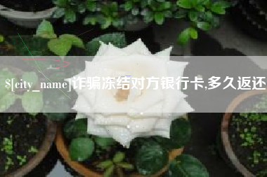 南宁诈骗冻结对方银行卡,多久返还