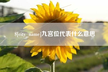 南宁九宫位代表什么意思