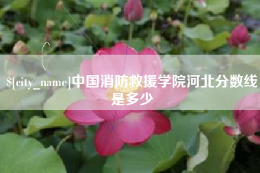 南宁中国消防救援学院河北分数线是多少