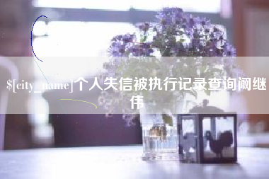 南宁个人失信被执行记录查询阚继伟