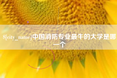 南宁中国消防专业最牛的大学是哪一个