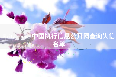 南宁中国执行信息公开网查询失信名单