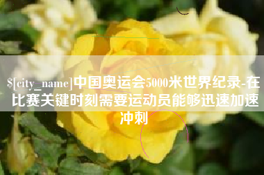 南宁中国奥运会5000米世界纪录-在比赛关键时刻需要运动员能够迅速加速冲刺