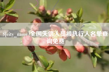 南宁全国失信人员被执行人名单查询免费