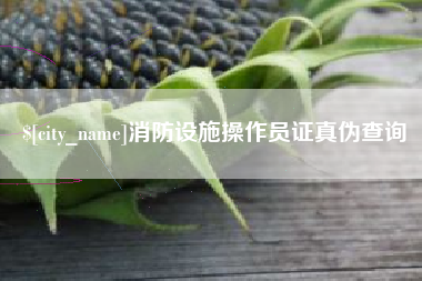 南宁消防设施操作员证真伪查询