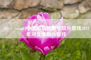 南宁中国消防救援学院分数线2023年河北录取分数线