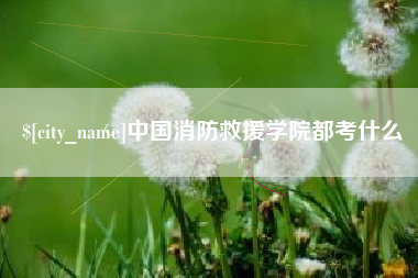 南宁中国消防救援学院都考什么