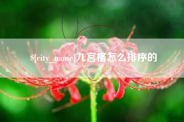 南宁九宫格怎么排序的