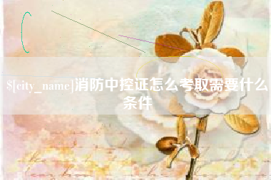 南宁消防中控证怎么考取需要什么条件