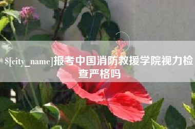 南宁报考中国消防救援学院视力检查严格吗