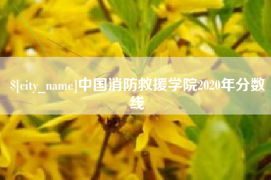 南宁中国消防救援学院2020年分数线