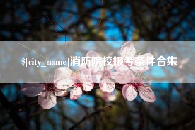南宁消防院校报考条件合集